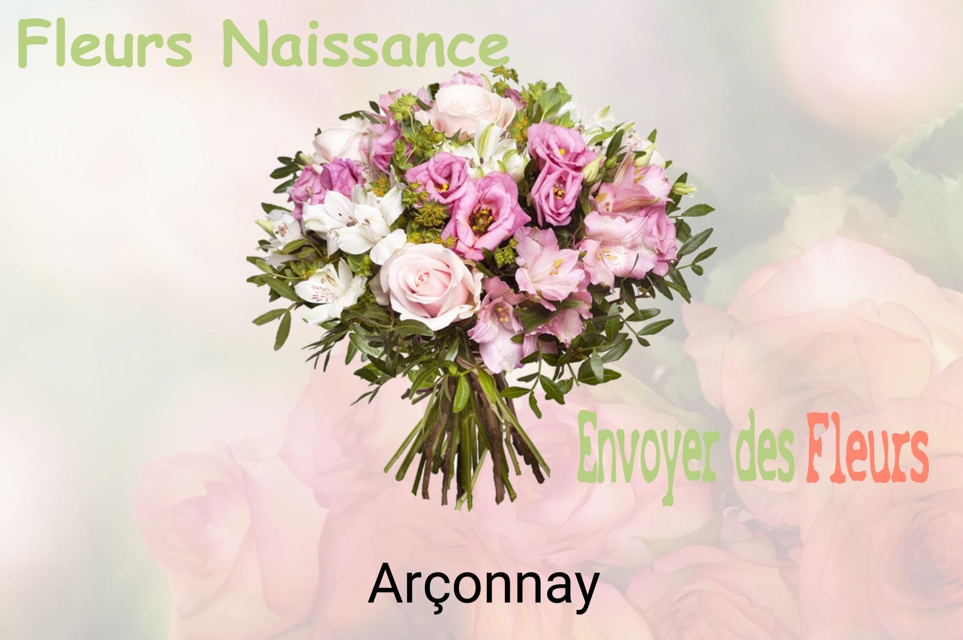 Bouquet de fleurs de naissance livré à Arçonnay